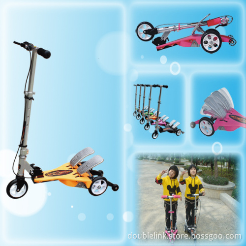 folding scooter new styles double pedals scooter